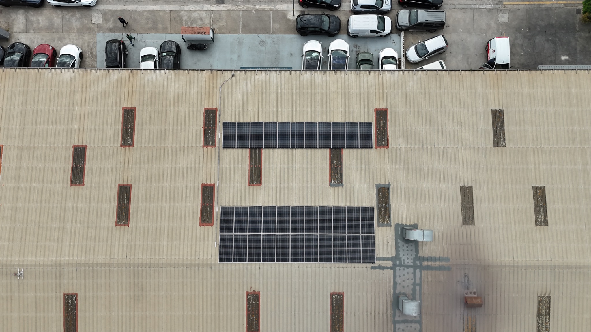 Paneles solares vista dron